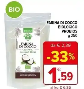 Iperal Probios farina di cocco biologico offerta