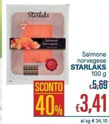 Unes Starlaks salmone norvegese offerta