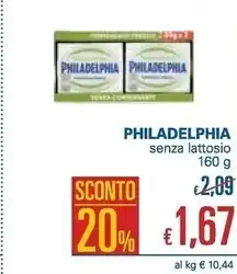Unes Philadelphia senza lattosio offerta