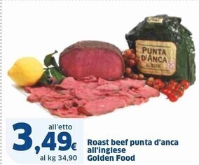 Sigma Golden food roast beef punta d'anca all'inglese offerta
