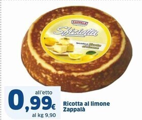 Sigma Zappalà ricotta al limone offerta