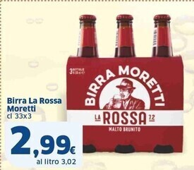 Moretti birra la rossa
