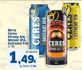 Sigma Ceres birra strong ale offerta