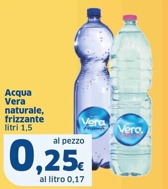 Sigma Vera acqua naturale , frizzante offerta