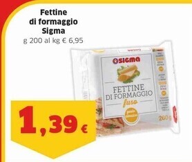 Sigma Sigma fettine di formaggio offerta