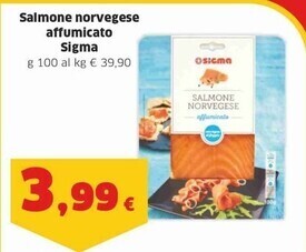 Sigma Sigma salmone norvegese affumicato offerta