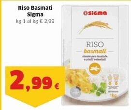 Sigma Sigma riso basmati offerta