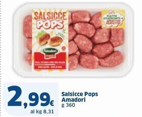 Sigma Amadori salsicce pops offerta