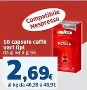 Sigma Lavazza 10 capsule caffè offerta