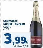 Sigma Cavit spumante muller thurgau offerta