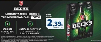 Sigma Becks birra offerta