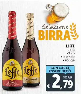 Deco Supermercati LEFFE birra cl 75 blonde • rouge offerta
