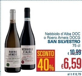 San silvestro nebbiolo d'alba doc o roero arneis docg