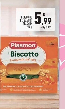 Conad Superstore Plasmon il biscotto dei bambini offerta