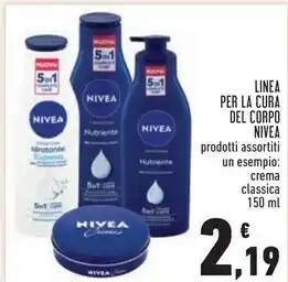 Conad Superstore Nivea linea per la cura del corpo offerta