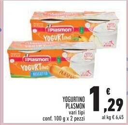 Conad Superstore Plasmon yogurtino offerta