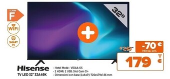 Expert Hisense tv led 32 32a49k offerta