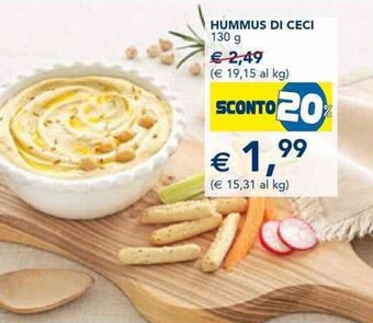 Esselunga HUMMUS DI CECI 130 g offerta