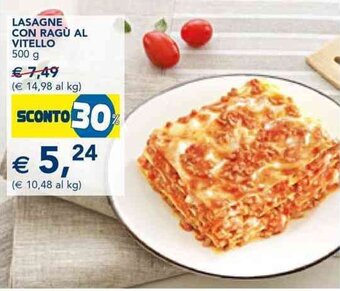 Esselunga LASAGNE CON RAGÙ AL VITELLO 500 g offerta