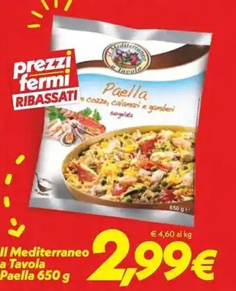 Iper Super Conveniente Il mediterraneo a tavola paella offerta