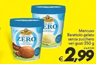 Iper Super Conveniente Mancuso barattolo gelato senza zucchero offerta