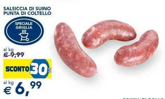 Esselunga SALSICCIA DI SUINO PUNTA DI COLTELLO offerta