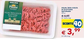Esselunga POLPA TRITA SCELTA DI SCOTTONA NATURAMA 400 g offerta