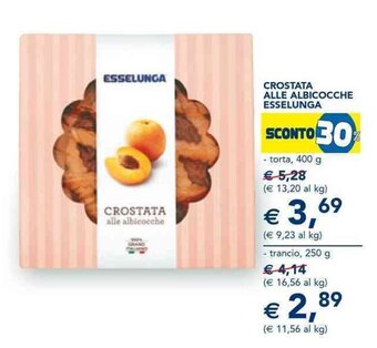 Esselunga CROSTATA ALLE ALBICOCCHE ESSELUNGA 400 g offerta