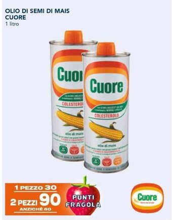 Esselunga OLIO DI SEMI DI MAIS CUORE 1 litro offerta