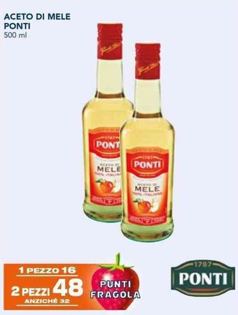 Esselunga ACETO DI MELE PONTI 500 ml offerta