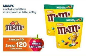 Esselunga M&M'S arachidi confettate al cioccolato al latte, 400 g offerta