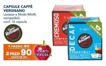 Esselunga CAPSULE CAFFÈ VERGNANO offerta