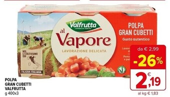 Iperal Valfrutta polpa gran cubetti offerta