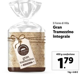 Lidl Il forno di villa - gran tramezzino integrale offerta