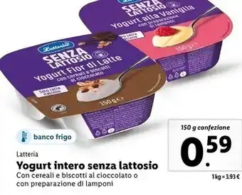 Lidl Latteria - yogurt intero senza lattosio offerta