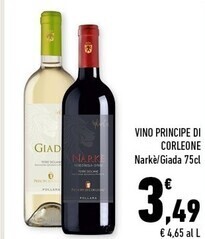 Conad Margherita Principe di corleone vino offerta