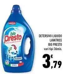 Conad Margherita Bio presto detersivo liquido lavatrice offerta