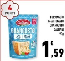 Conad Margherita Galbani formaggio grattugiato grangusto offerta