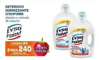 Esselunga DETERSIVO IGIENIZZANTE LYSOFORM classico o colorati, 36 misurini offerta