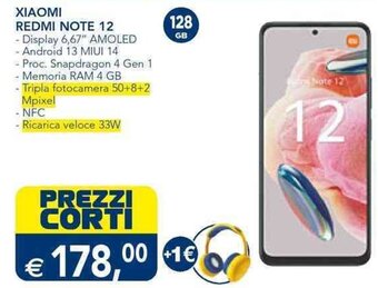 Esselunga XIAOMI REDMI NOTE 12 offerta