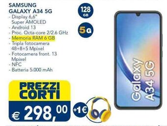 Esselunga SAMSUNG GALAXY A34 5G offerta