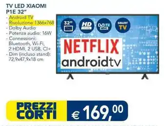 Esselunga TV LED XIAOMI P1E 32" offerta