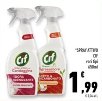 Conad Superstore SPRAY ATTIVO CIF vari tipi 650ml offerta