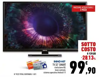 Conad Superstore INNO-HIT TV 32" SMART offerta