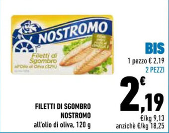 Conad FILETTI DI SGOMBRO NOSTROMO all'olio di oliva, 120 g offerta