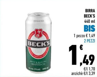 Conad BIRRA BECK'S 440 ml offerta
