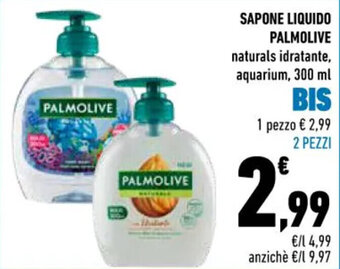 Conad SAPONE LIQUIDO PALMOLIVE naturals idratante, aquarium, 300 ml offerta