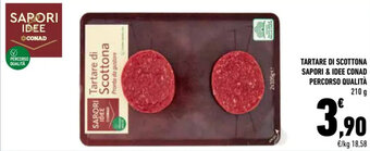 Conad TARTARE DI SCOTTONA SAPORI & IDEE CONAD PERCORSO QUALITÀ 210 g offerta