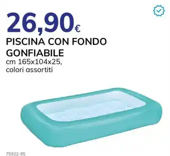 Basko PISCINA CON FONDO GONFIABILE cm 165x104x25, colori assortiti offerta