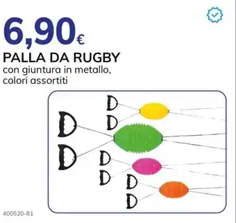 Basko PALLA DA RUGBY con giuntura in metallo, colori assortiti offerta